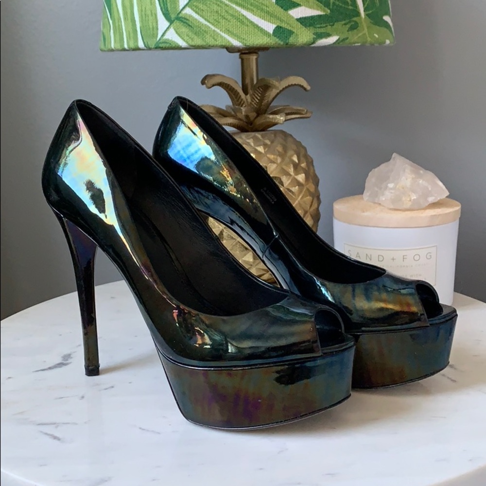 Brian Atwood Bambola Peeptoe Pumps, 8.5